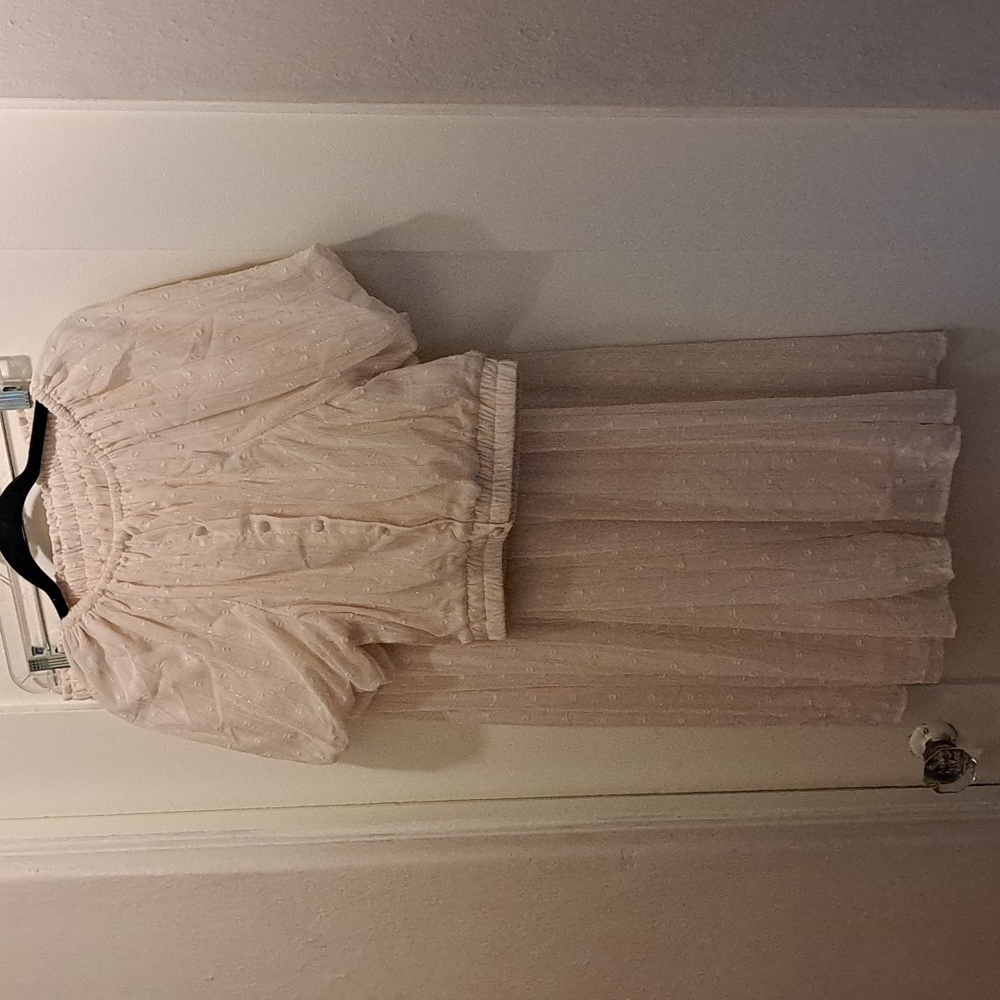 Bo-Ho Beige Skirt/Blouse set